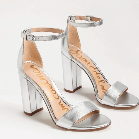 Sam Edelman Shoes - Sam Edelman Yaro Block Heel Silver Sandal 10
